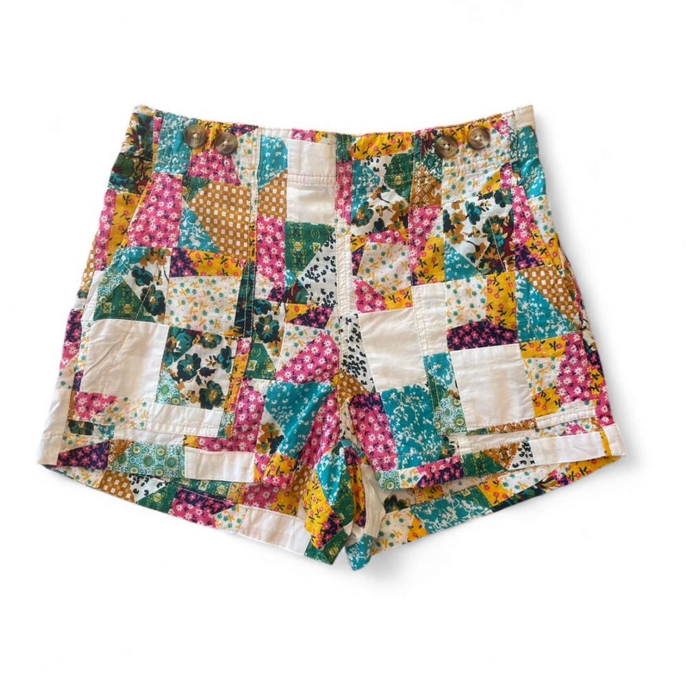 Pilcro Multicolor‎ Patchwork High Waist Shorts - Picture 2 of 8